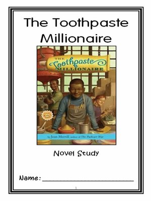 cover image of The Toothpaste Millionaire (Jean Merrill) Novel Study / Reading Comprehension